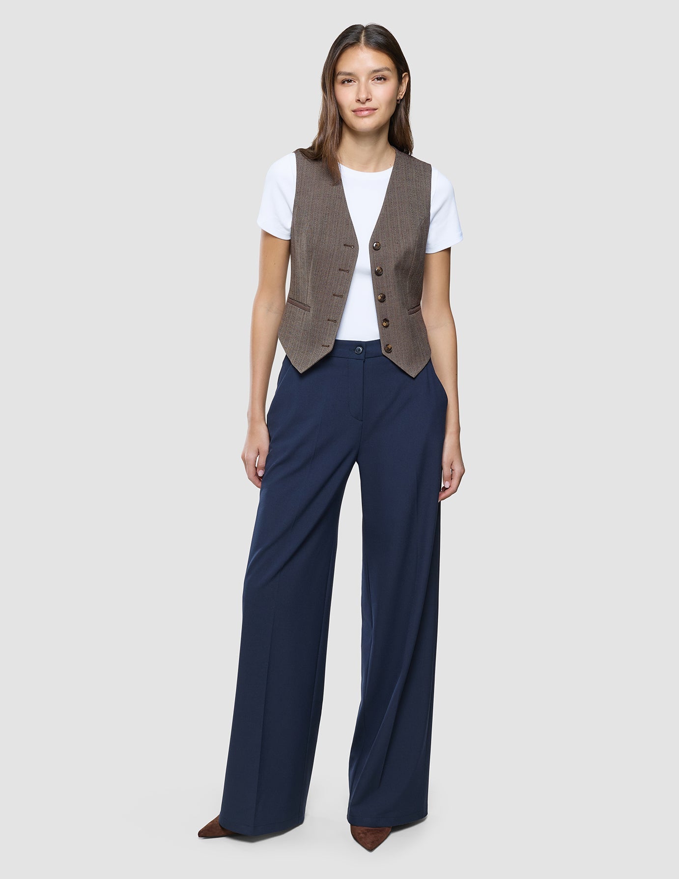 Women Ease Pants Wide Blue Nights
